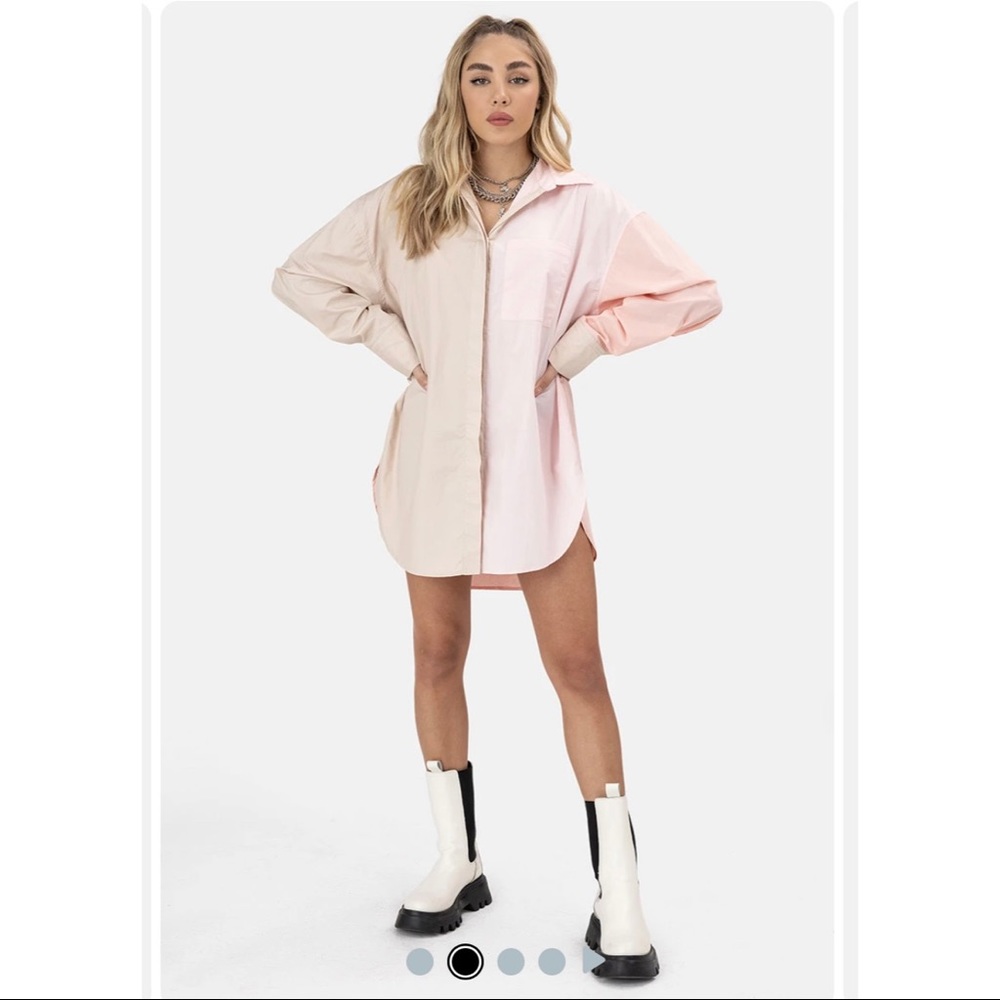Oversized color block shirt